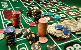 Sports and casino-style entertainment layout on b33 in neon colors